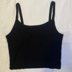 black ribbed tank top